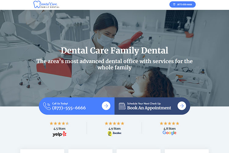 Dental Care Lead Generation Landing Page LandingLayouts